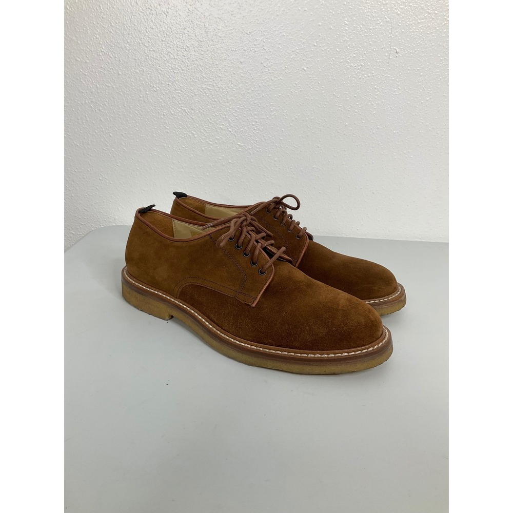 Todd Snyder Nomad Derby Shoes Mens 9 Snuff Brown Suede Crepe Sole Made in Italy